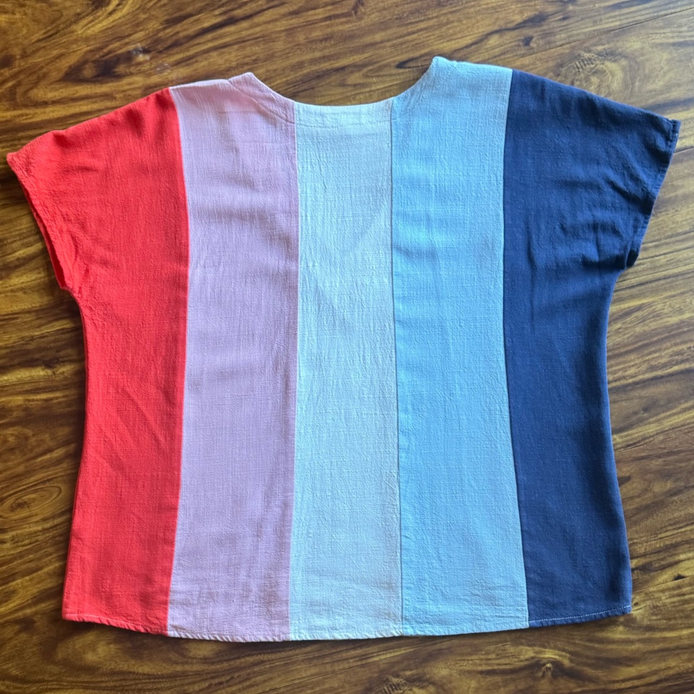 Entro Color Block Top - Large - Linen - Picture 2 of 7